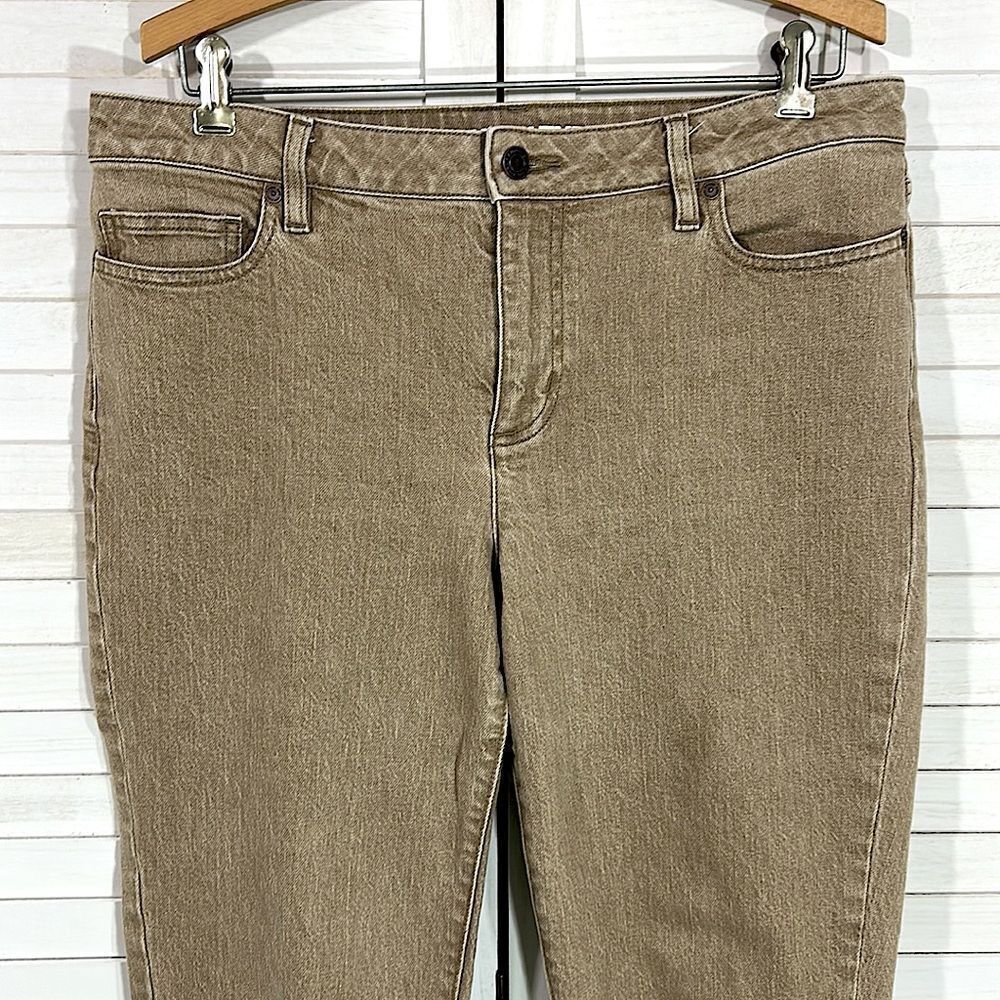 Lands End Jeans 14P Tan Brown Denim NWOT - Picture 4 of 12